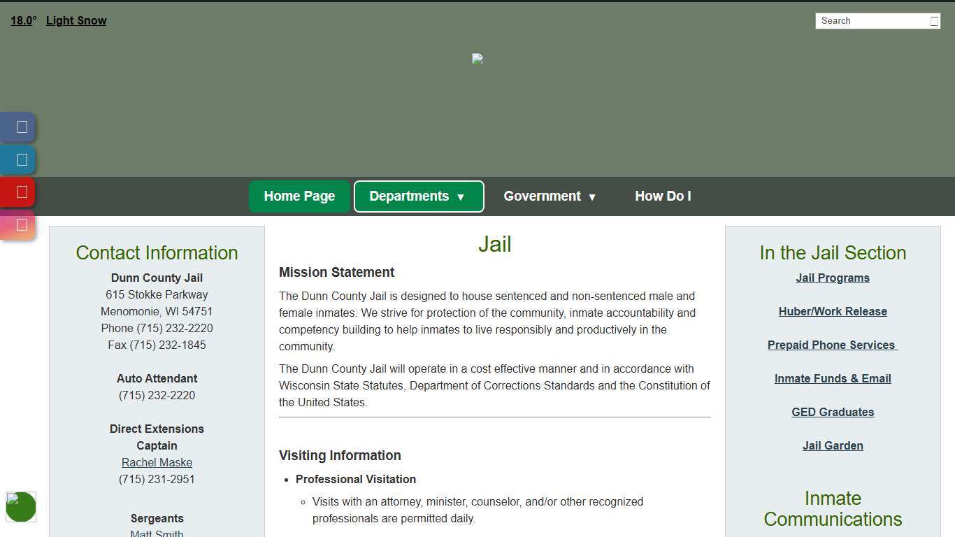 Jail - Dunn County, WI