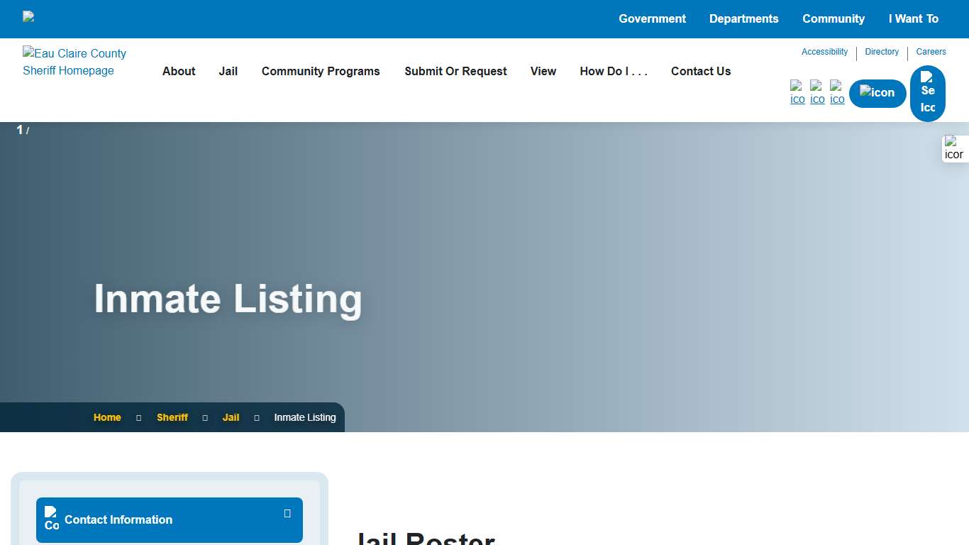 Inmate Listing | Eau Claire County Sheriff's Office